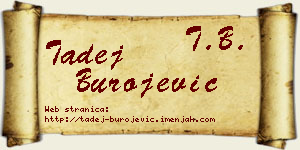 Tadej Burojević vizit kartica